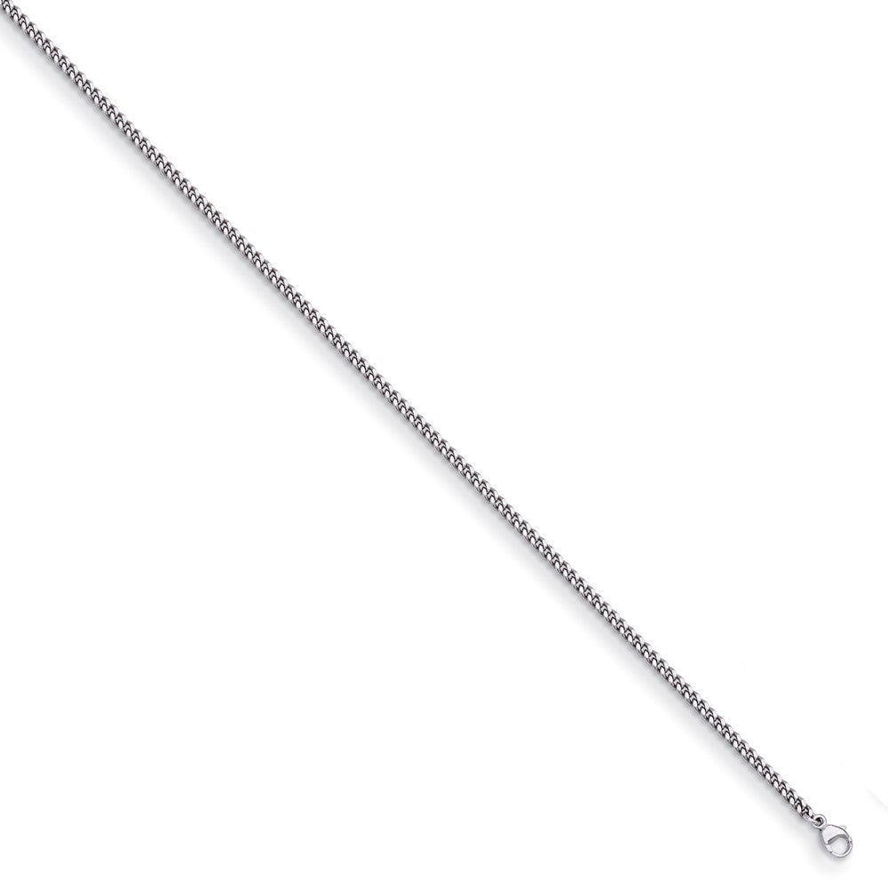 D2D Platinum 2.5mm Curb 7.5 inch Bracelet